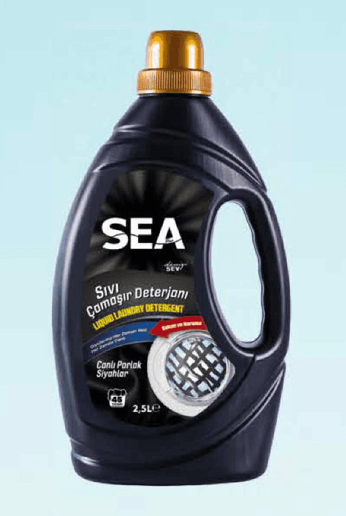 Гель для стирки белья Sea Plus, жидкий порошок для темного белья, гипоаллергенный, Турция, 2.5 л